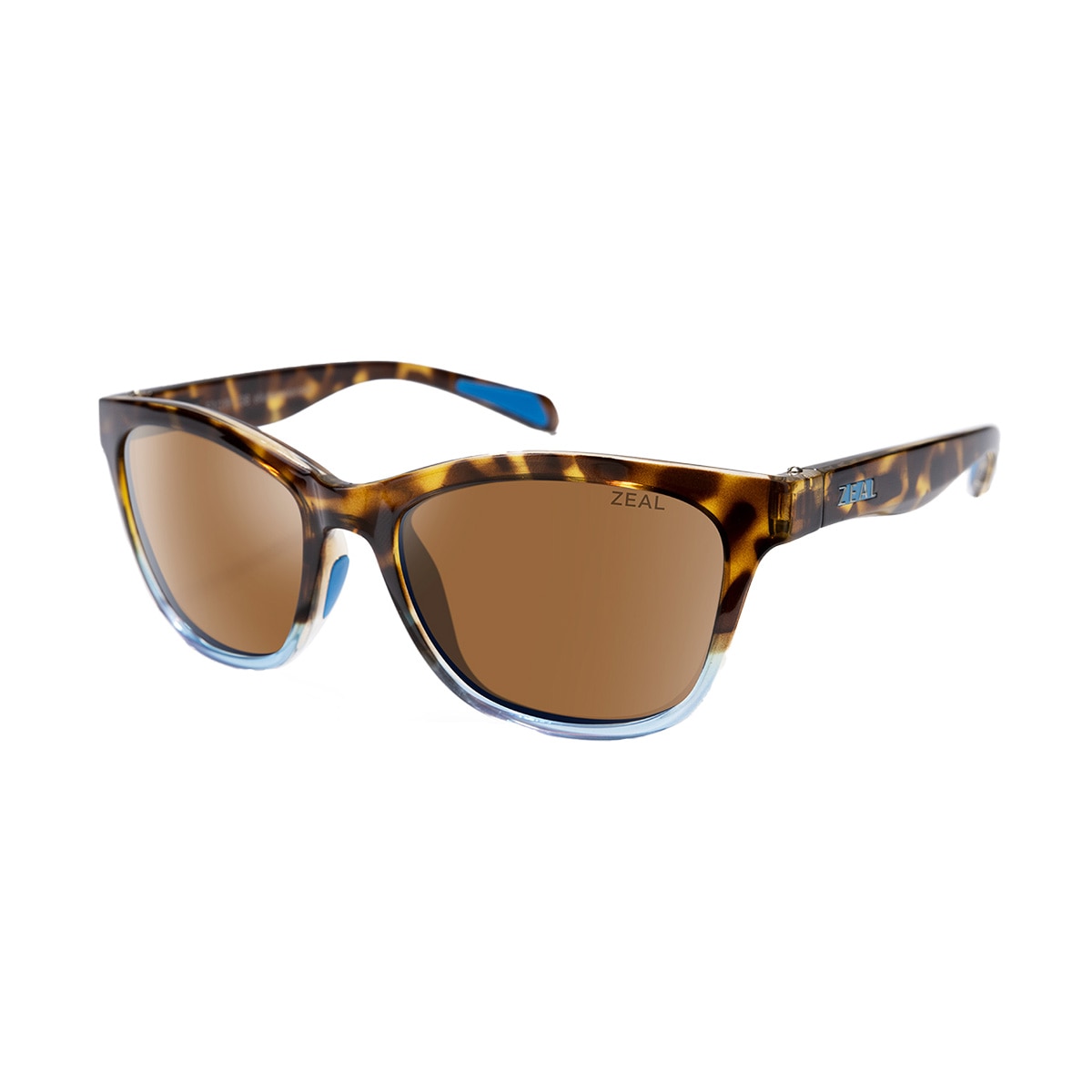 Zeal Duskwing Sunglasses Polarized in Tortoise Sky with Copper